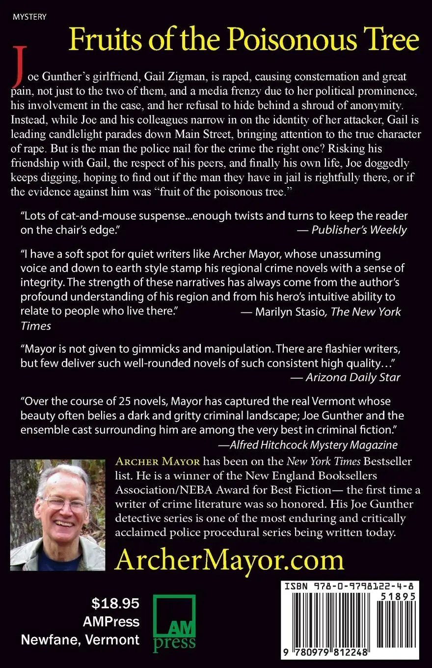 Rückseite: 9780979812248 | Fruits of the Poisonous Tree | A Joe Gunther Novel | Archer Mayor