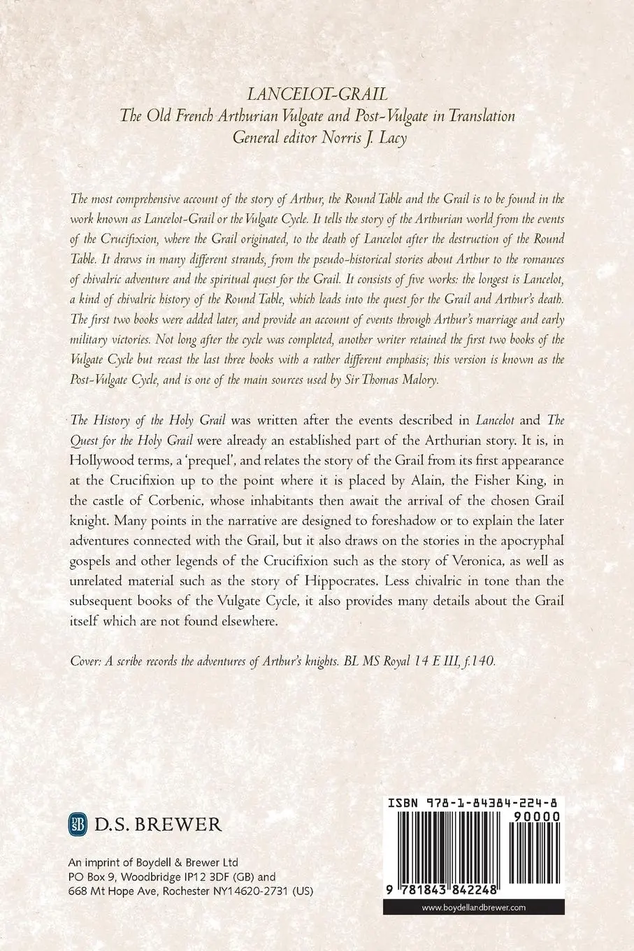 Rückseite: 9781843842248 | Lancelot-Grail: 1. The History of the Holy Grail | Norris J. Lacy