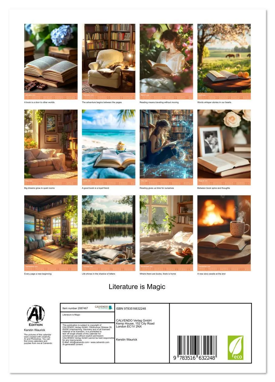 Bild: 9783516632248 | Literature is Magic (Wall Calendar 2026 DIN A4 portrait), CALVENDO...