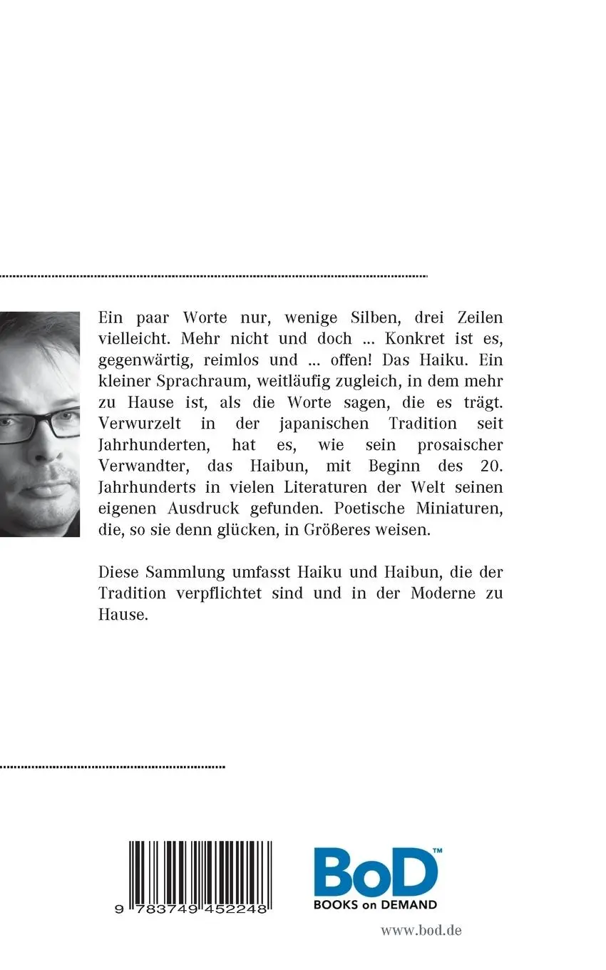 Rückseite: 9783749452248 | Gesplitterte Zeit | Haiku und Haibun | Horst-Oliver Buchholz | Buch