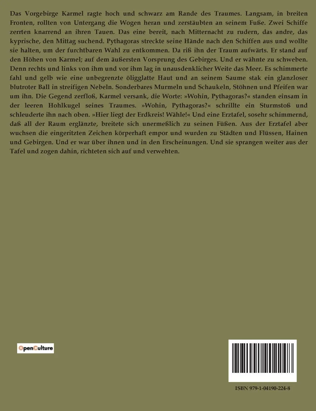 Rückseite: 9791041902248 | Pythagoras | Egmont Colerus | Taschenbuch | 228 S. | Deutsch | 2023