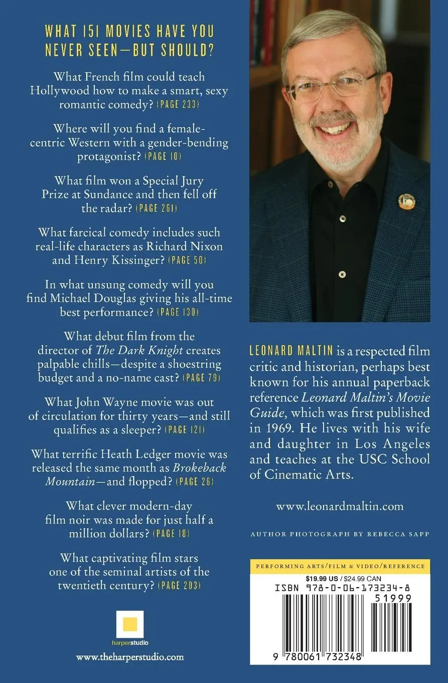 Rückseite: 9780061732348 | Leonard Maltin's 151 Best Movies You've Never Seen | Leonard Maltin