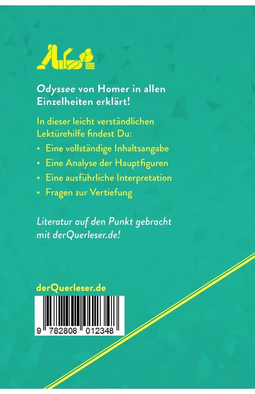 Rückseite: 9782808012348 | Odyssee von Homer (Lektürehilfe) | Hadrien Seret (u. a.) | Taschenbuch