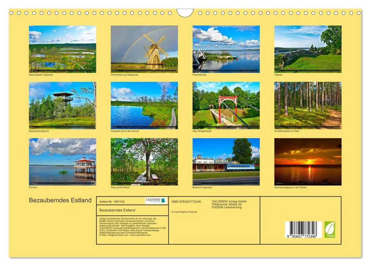 Bild: 9783457772348 | Bezauberndes Estland (Wandkalender 2026 DIN A3 quer), CALVENDO...