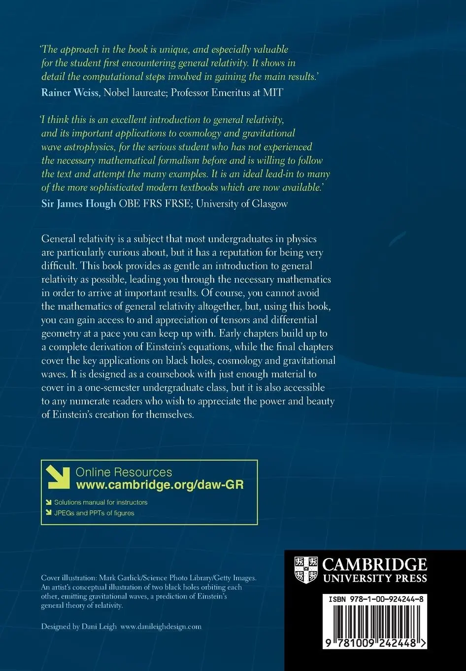 Rückseite: 9781009242448 | A General Relativity Coursebook | Ed Daw | Taschenbuch | Englisch