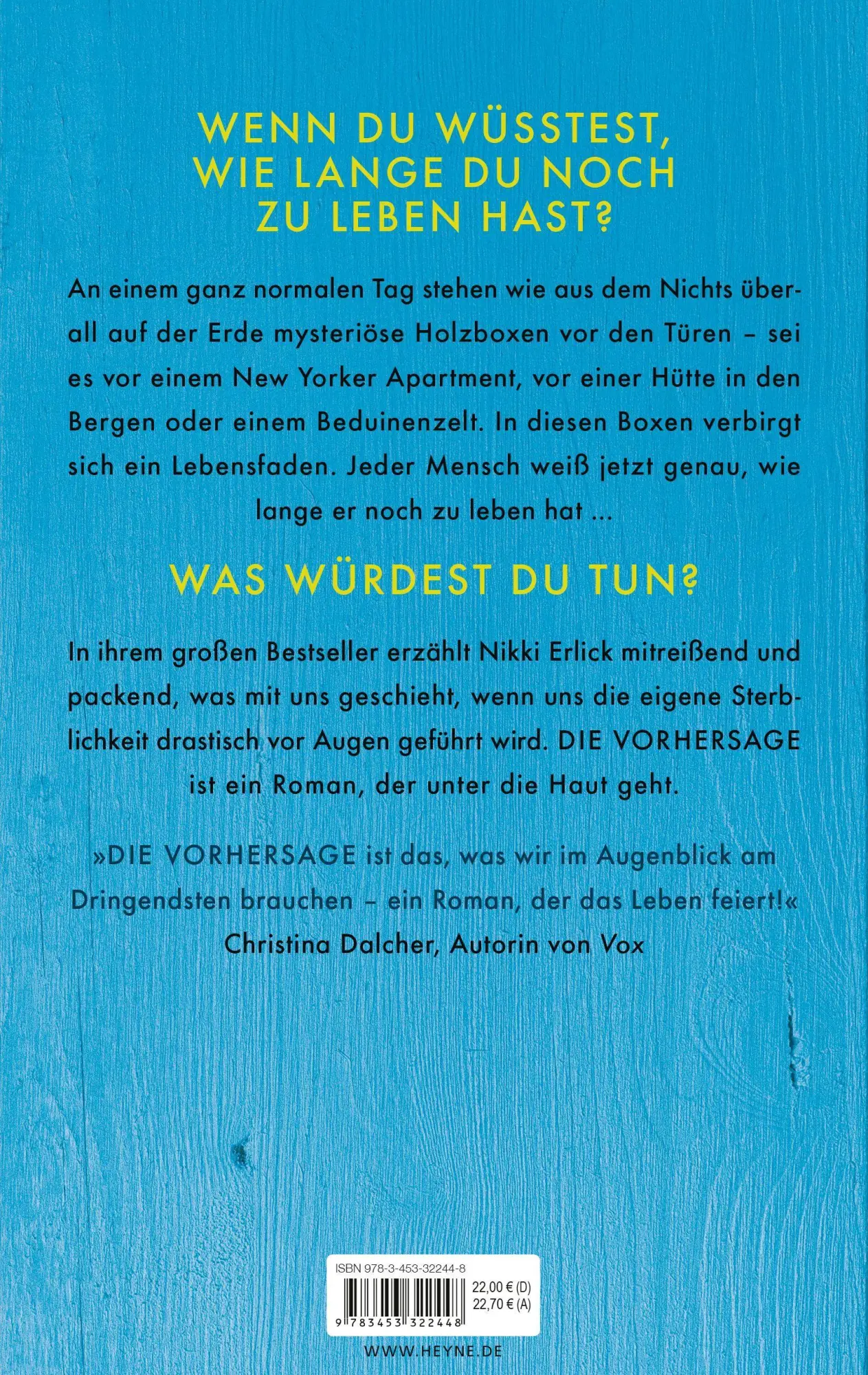 Bild: 9783453322448 | Die Vorhersage | Roman | Nikki Erlick | Buch | 480 S. | Deutsch | 2022