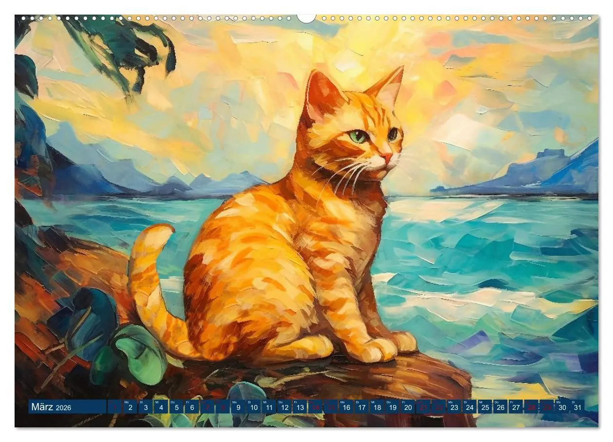 Bild: 9783457522448 | Lustige Katzen im Stil der Meister (Wandkalender 2026 DIN A2 quer),...