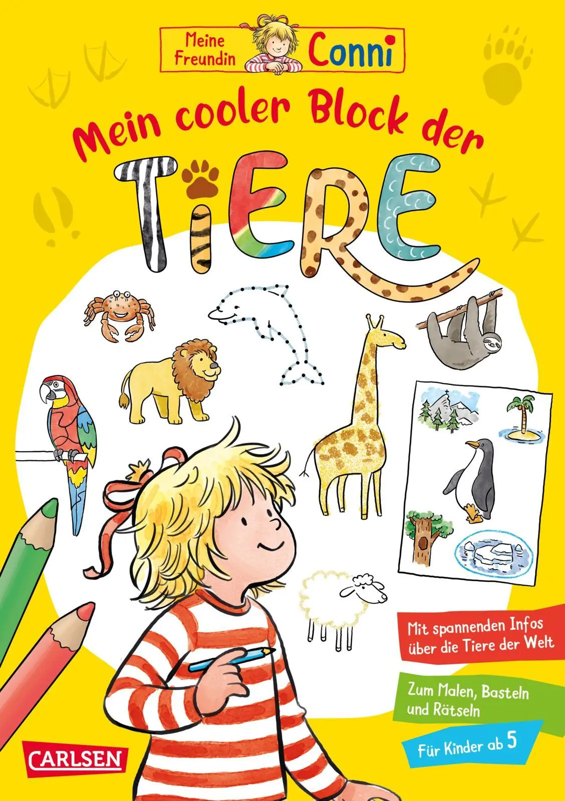 Cover: 9783551192448 | Conni Gelbe Reihe (Beschäftigungsbuch): Mein cooler Block der Tiere
