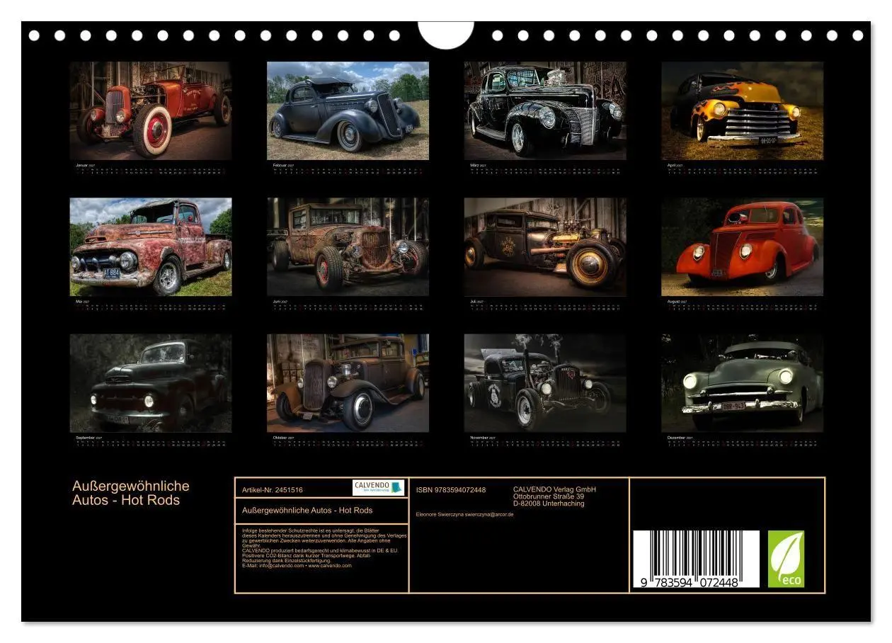 Bild: 9783594072448 | Außergewöhnliche Autos - Hot Rods (Wandkalender 2027 DIN A4 quer),...