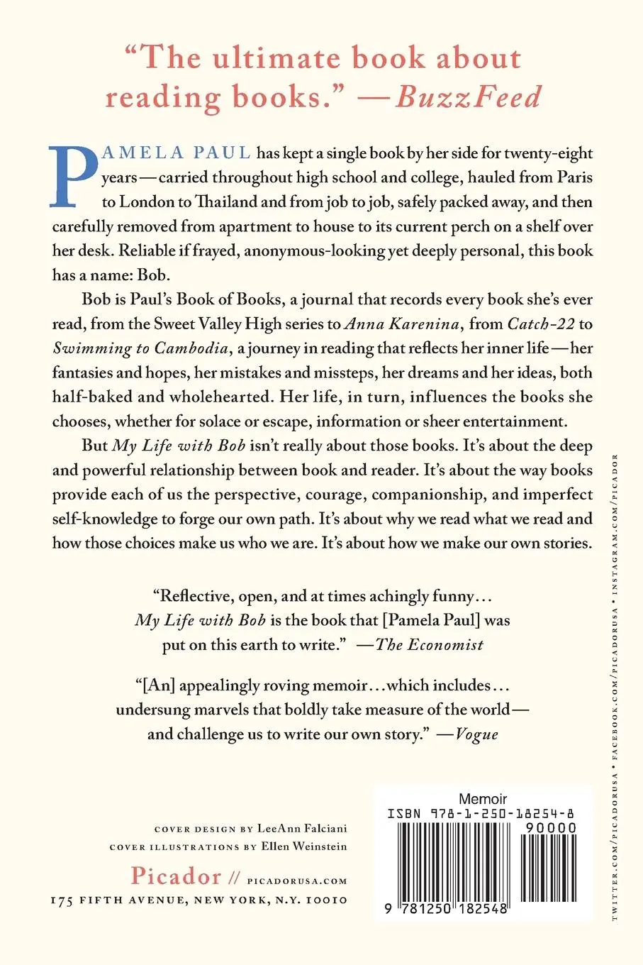 Rückseite: 9781250182548 | My Life with Bob | Pamela Paul | Taschenbuch | Kartoniert / Broschiert