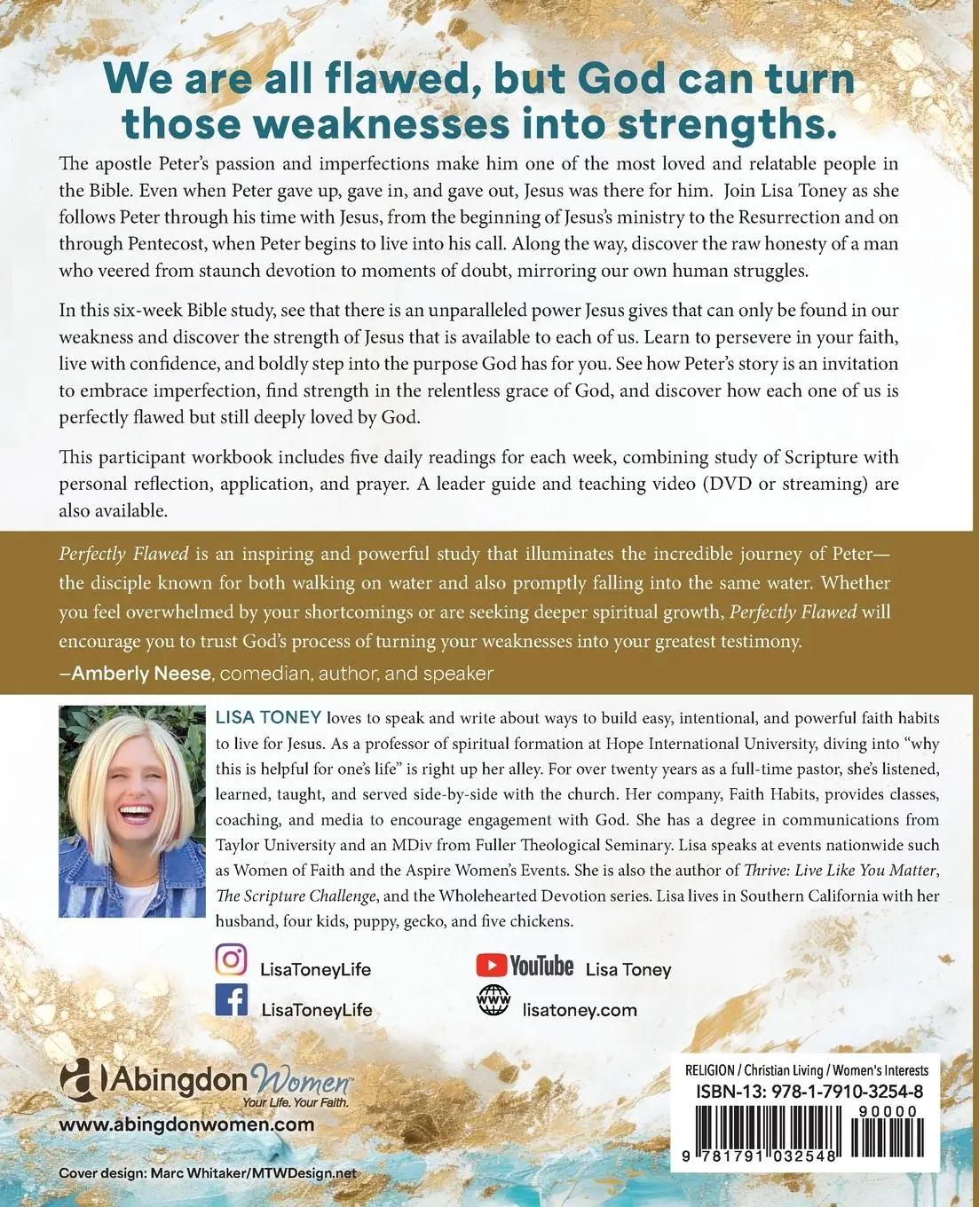 Rückseite: 9781791032548 | Perfectly Flawed Women's Bible Study Participant Workbook | Lisa Toney