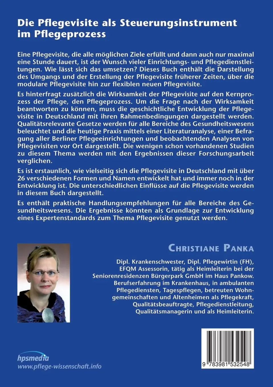 Rückseite: 9783981532548 | Die Pflegevisite als Steuerungsinstrument im Pflegeprozess | Panka