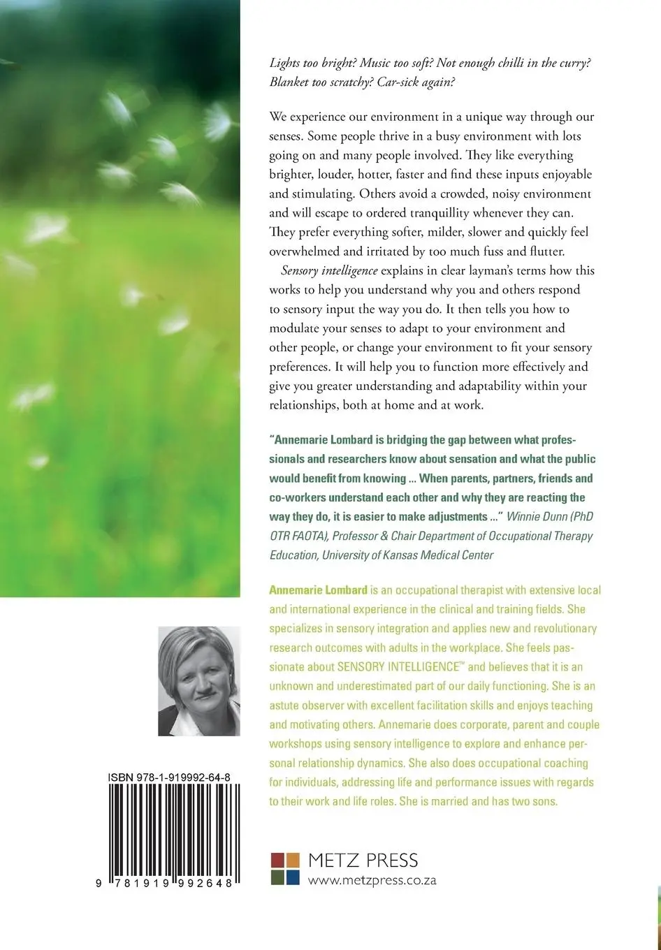 Rückseite: 9781919992648 | Sensory Intelligence | Lombard Annemarie | Taschenbuch | Englisch
