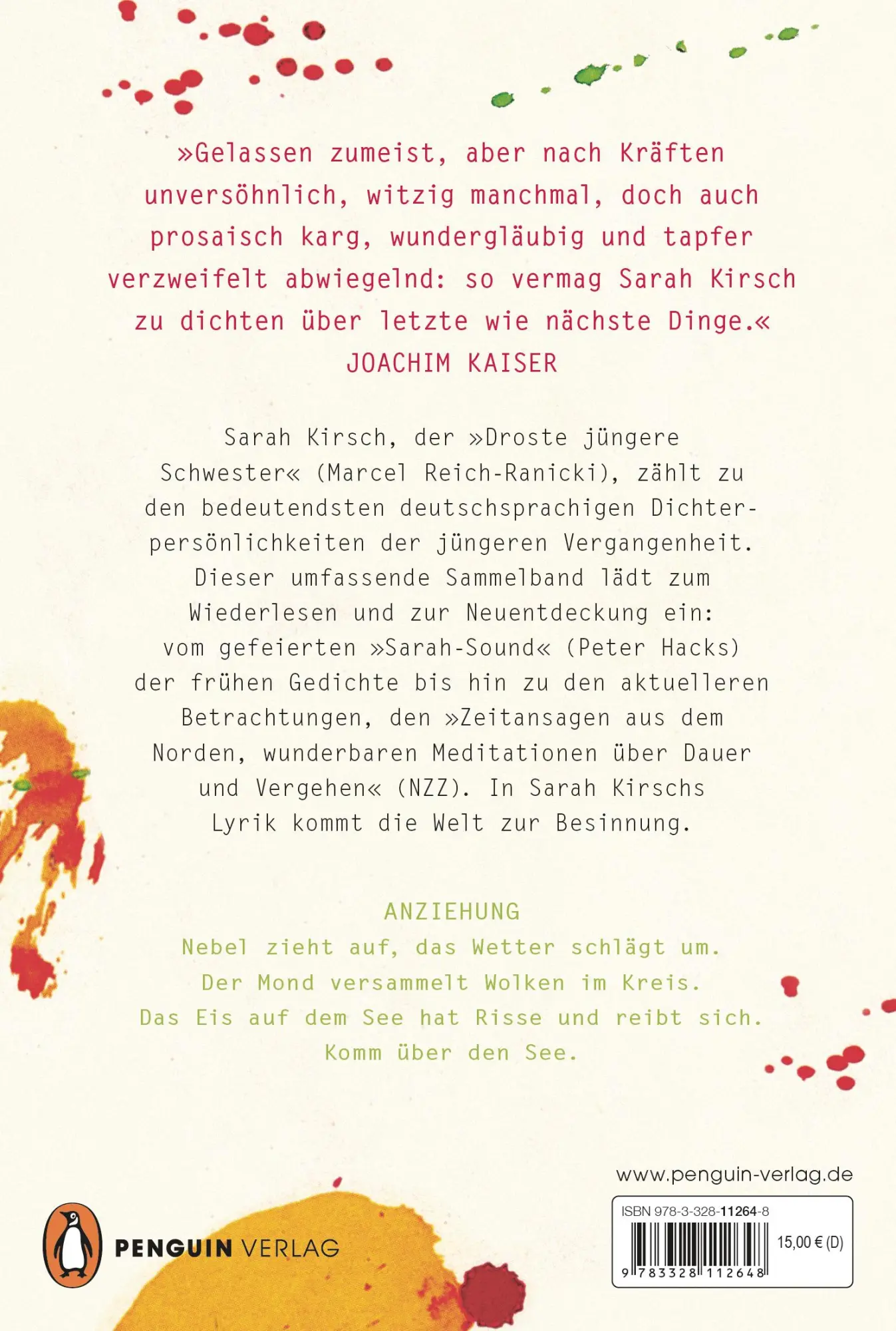 Bild: 9783328112648 | Sämtliche Gedichte | Sarah Kirsch | Taschenbuch | 560 S. | Deutsch