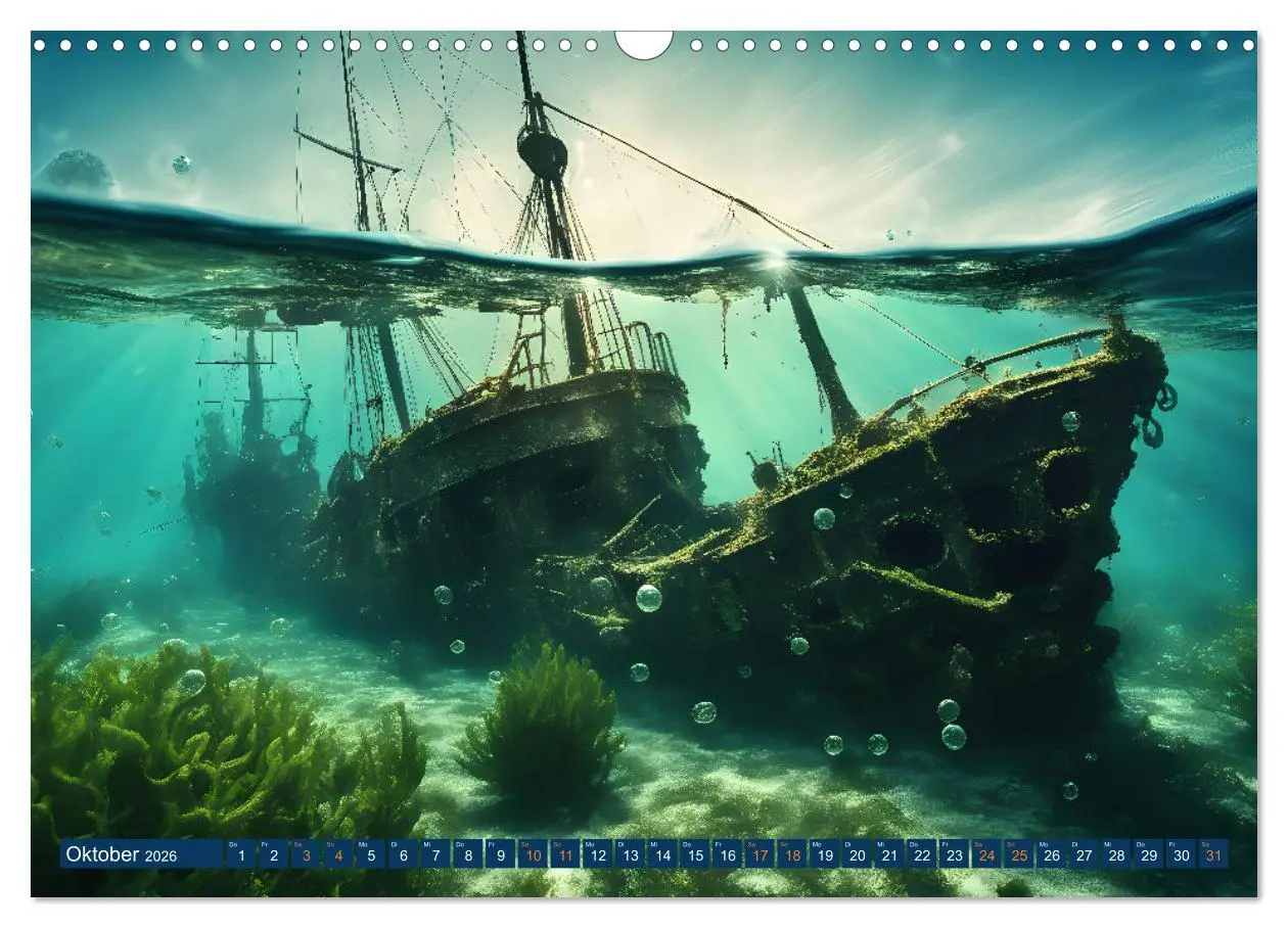 Bild: 9783457292648 | Unterwasserwelt der Wracks 2026 (Wandkalender 2026 DIN A3 quer),...