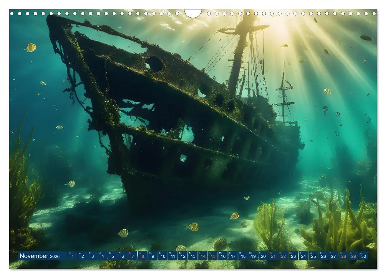 Bild: 9783457292648 | Unterwasserwelt der Wracks 2026 (Wandkalender 2026 DIN A3 quer),...
