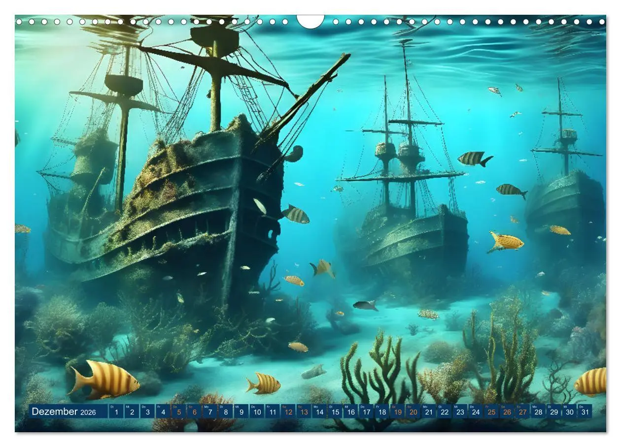 Bild: 9783457292648 | Unterwasserwelt der Wracks 2026 (Wandkalender 2026 DIN A3 quer),...