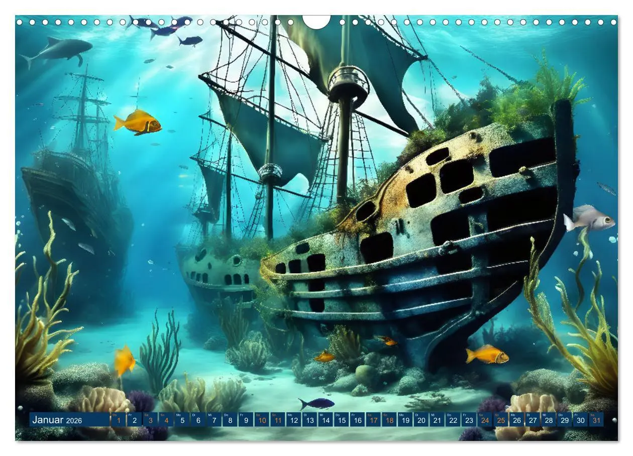 Bild: 9783457292648 | Unterwasserwelt der Wracks 2026 (Wandkalender 2026 DIN A3 quer),...