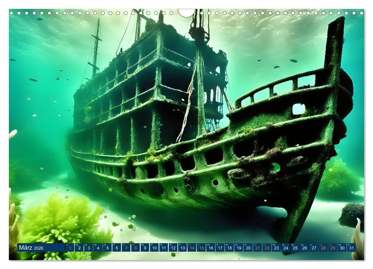 Bild: 9783457292648 | Unterwasserwelt der Wracks 2026 (Wandkalender 2026 DIN A3 quer),...
