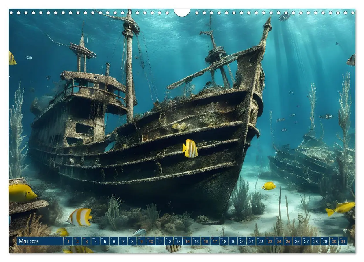 Bild: 9783457292648 | Unterwasserwelt der Wracks 2026 (Wandkalender 2026 DIN A3 quer),...