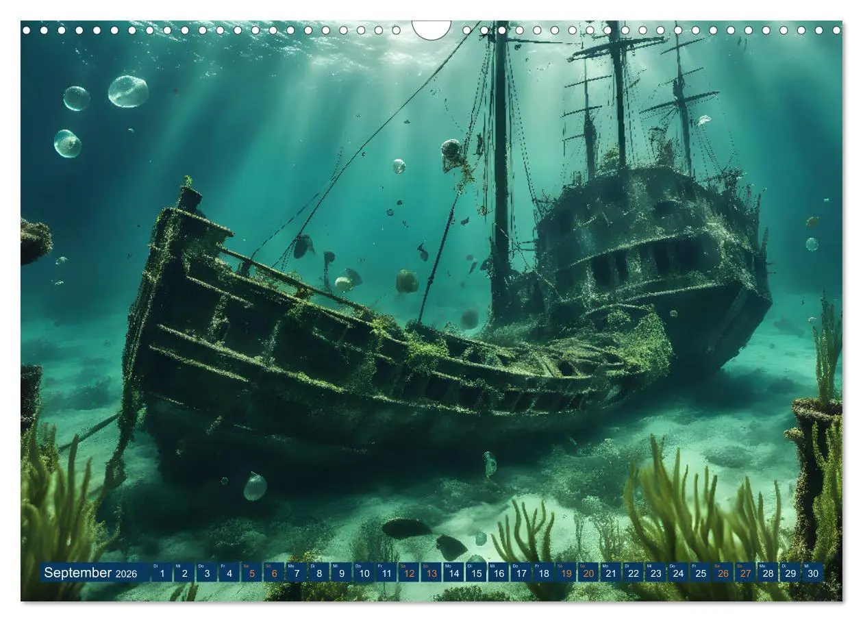 Bild: 9783457292648 | Unterwasserwelt der Wracks 2026 (Wandkalender 2026 DIN A3 quer),...