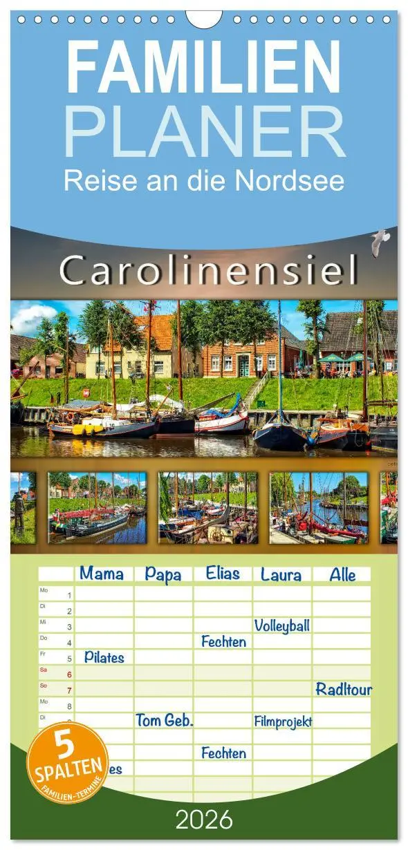 Cover: 9783516522648 | Familienplaner 2026 - Reise an die Nordsee - Carolinensiel mit 5...