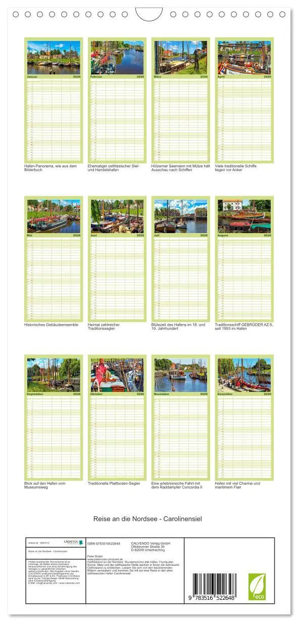 Bild: 9783516522648 | Familienplaner 2026 - Reise an die Nordsee - Carolinensiel mit 5...