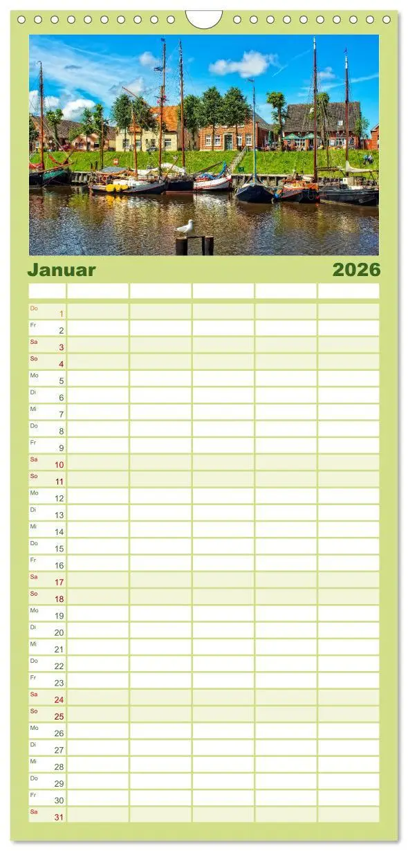 Bild: 9783516522648 | Familienplaner 2026 - Reise an die Nordsee - Carolinensiel mit 5...