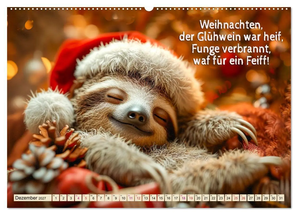 Bild: 9783569232648 | Faultier - Albtraum Sport (Wandkalender 2027 DIN A2 quer), CALVENDO...