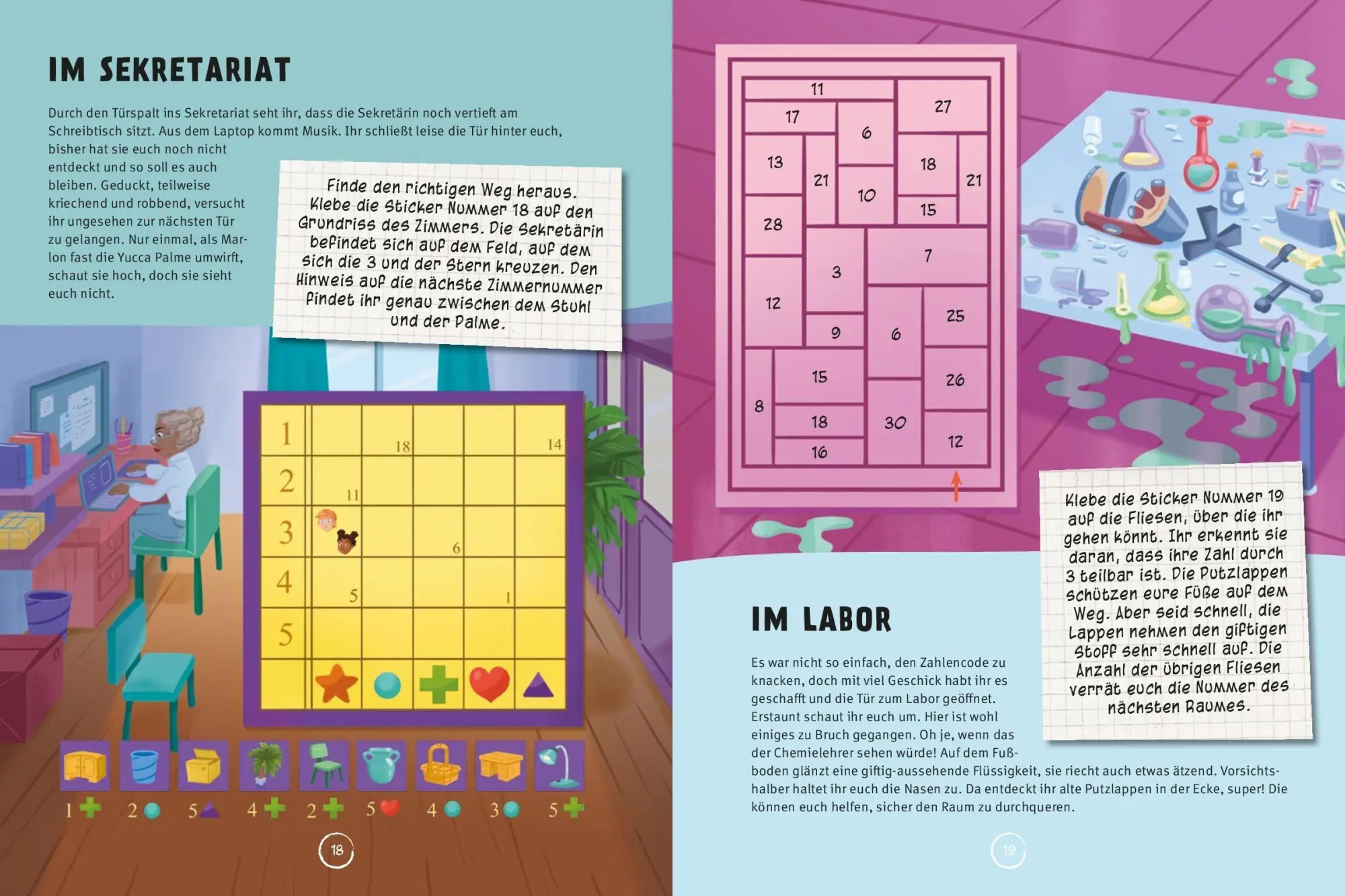 Bild: 9783849952648 | Mein Escape-Rätsel Stickerbuch Flucht aus dem Klassenzimmer | Buch