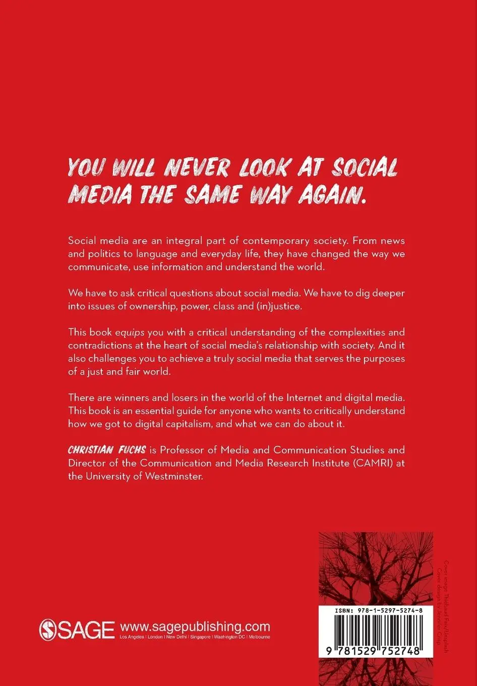 Rückseite: 9781529752748 | Social Media | A Critical Introduction | Christian Fuchs | Taschenbuch