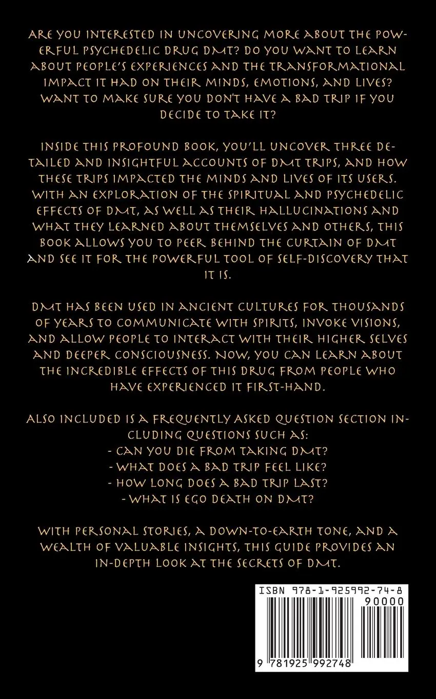 Rückseite: 9781925992748 | DMT Trip Reports - Experience What It's Like Taking 5 Meo...