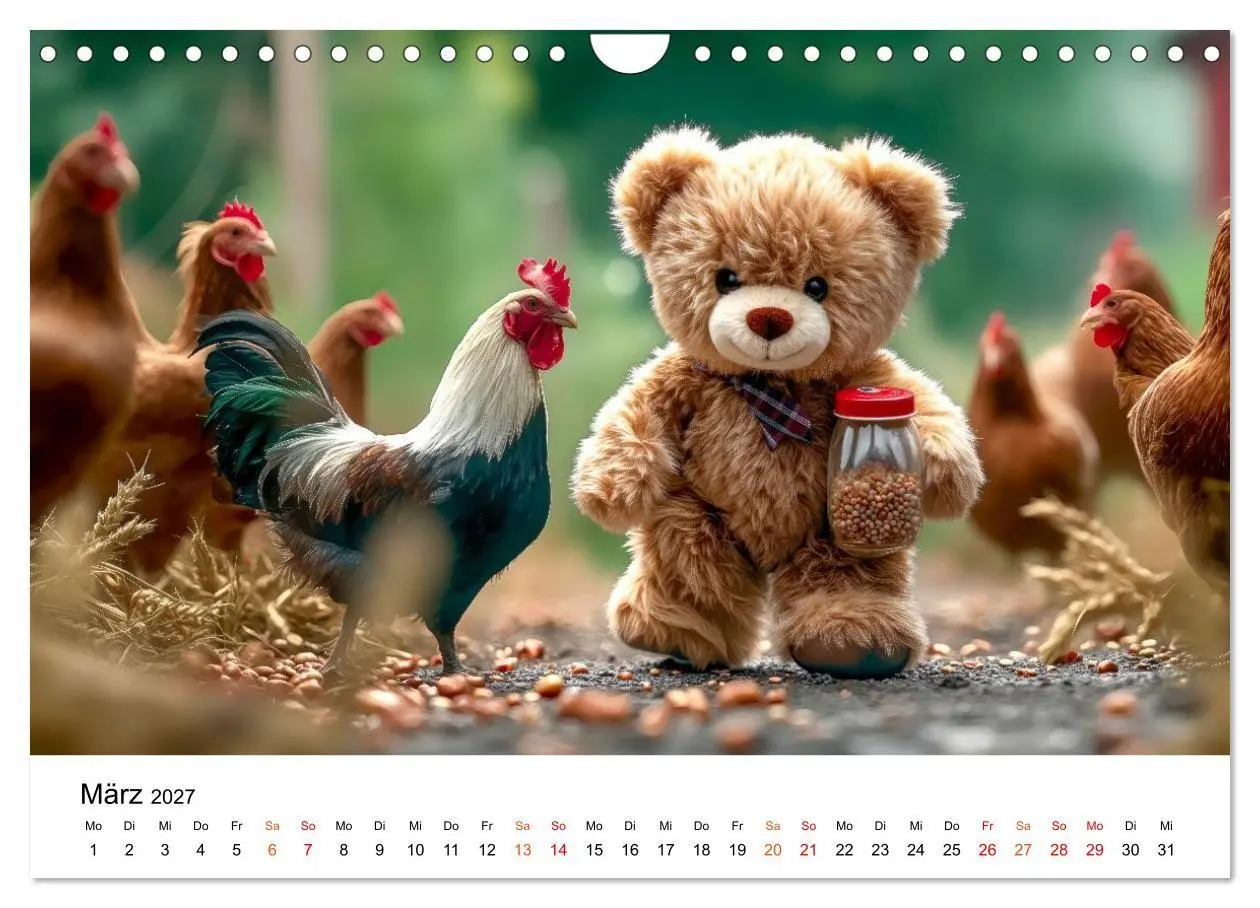 Bild: 9783516752748 | Teddybär - klein aber oho (Wandkalender 2027 DIN A4 quer), CALVENDO...