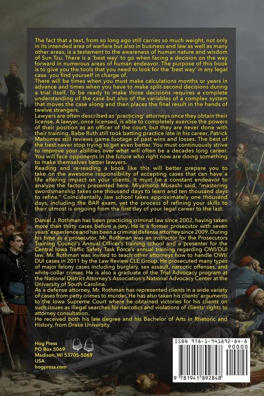 Rückseite: 9781941892848 | Sun Tzu's The Art of War for the Modern Lawyer | Daniel J. Rothman