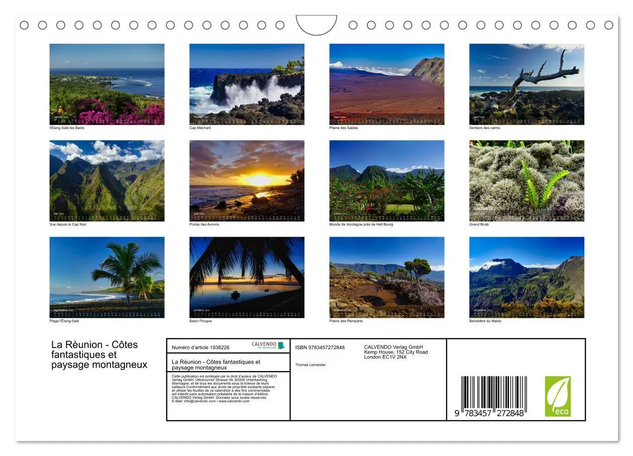 Bild: 9783457272848 | La Rèunion - Côtes fantastiques et paysage montagneux (Calendrier...