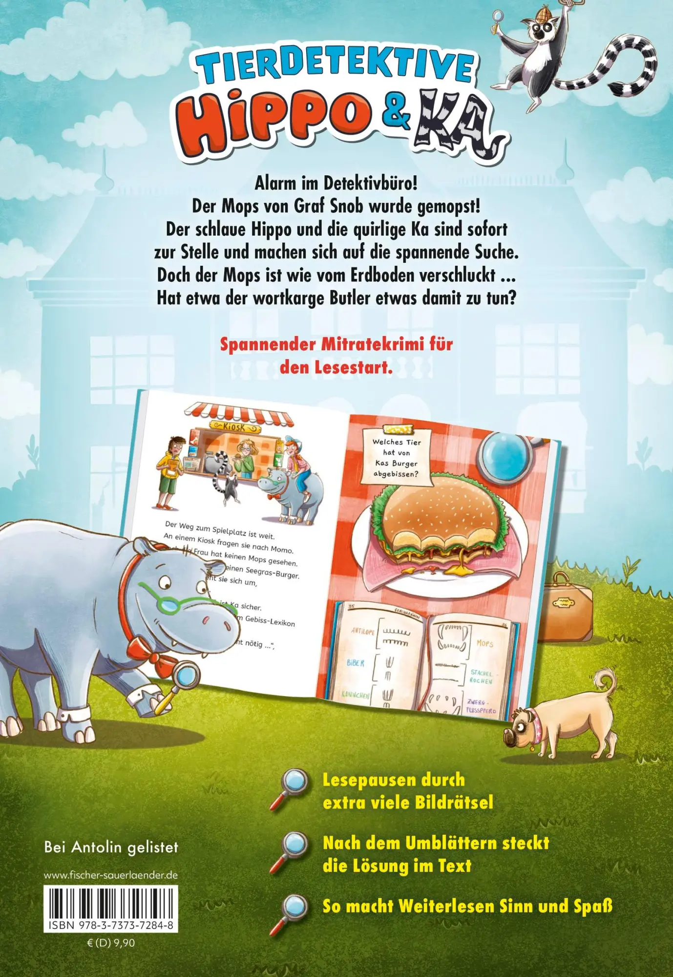 Rückseite: 9783737372848 | Tierdetektive Hippo &amp; Ka - Wer hat den Mops gemopst? | Thilo | Buch