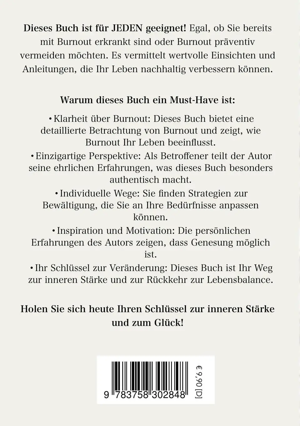 Rückseite: 9783758302848 | Burnout überwinden | Ihr Schlüssel zur inneren Stärke | Roland Wegner