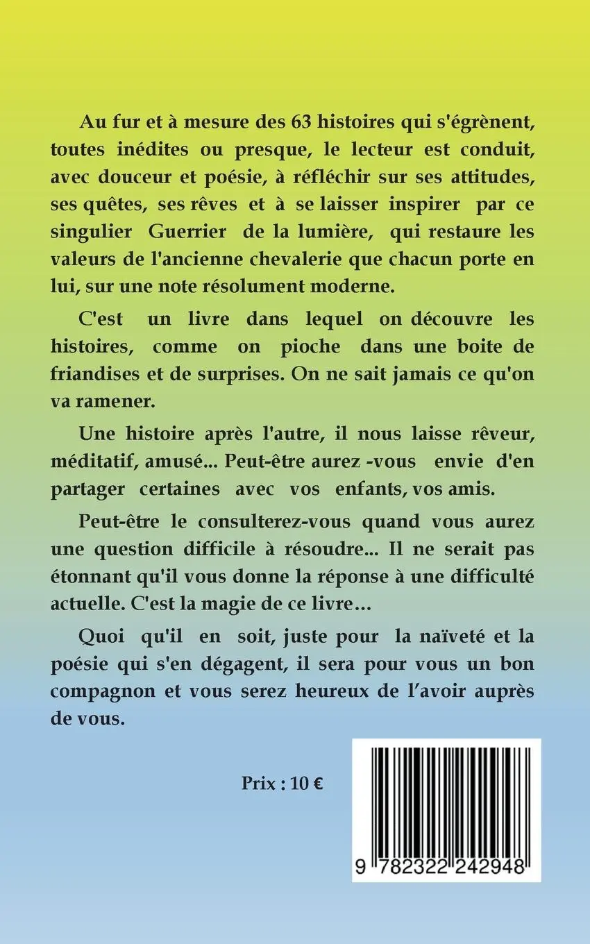 Rückseite: 9782322242948 | Sagesse du Guerrier de la Lumière | Guy-Noël Aubry | Taschenbuch