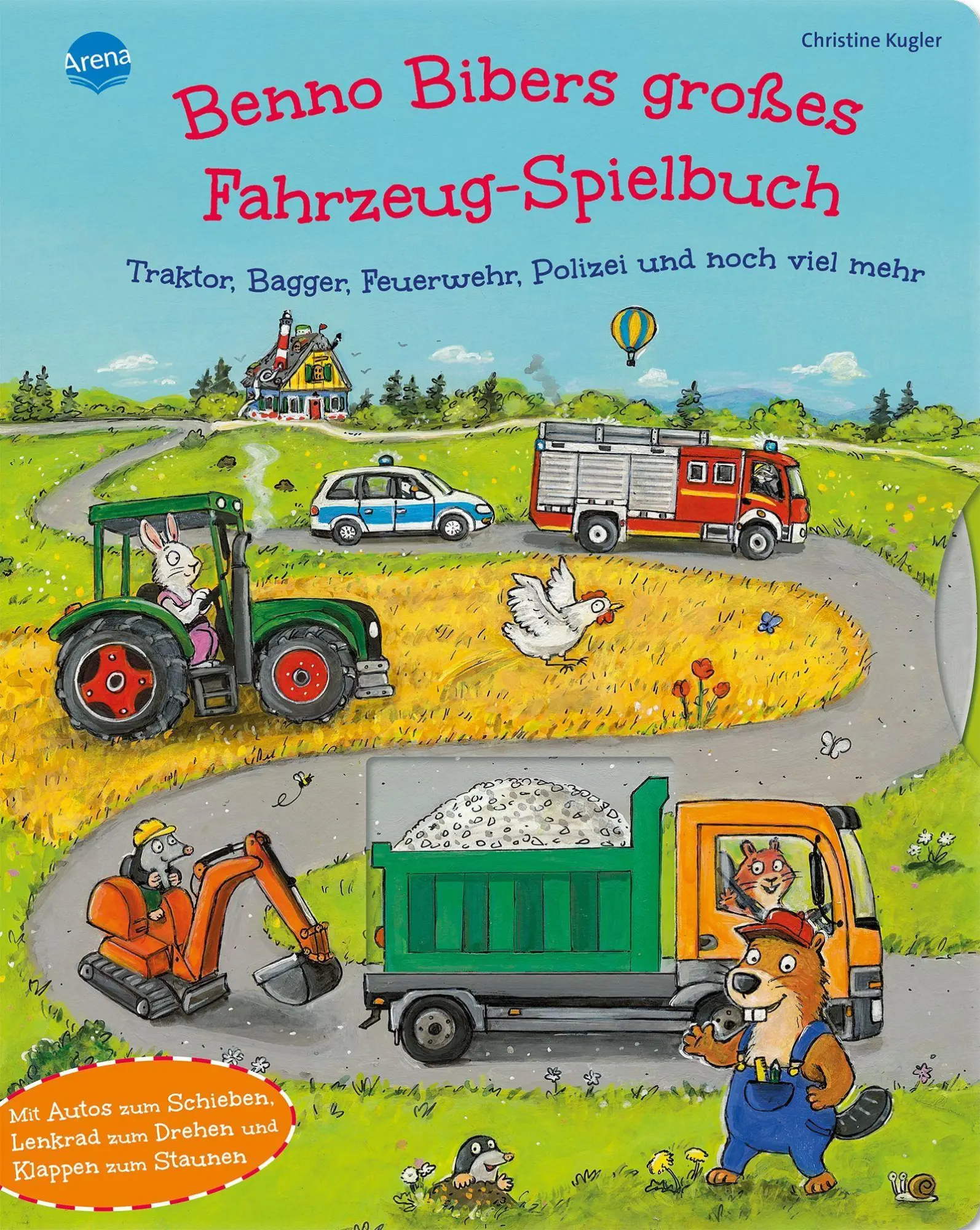 Cover: 9783401722948 | Benno Bibers großes Fahrzeug-Spielbuch. Traktor, Bagger, Feuerwehr,...
