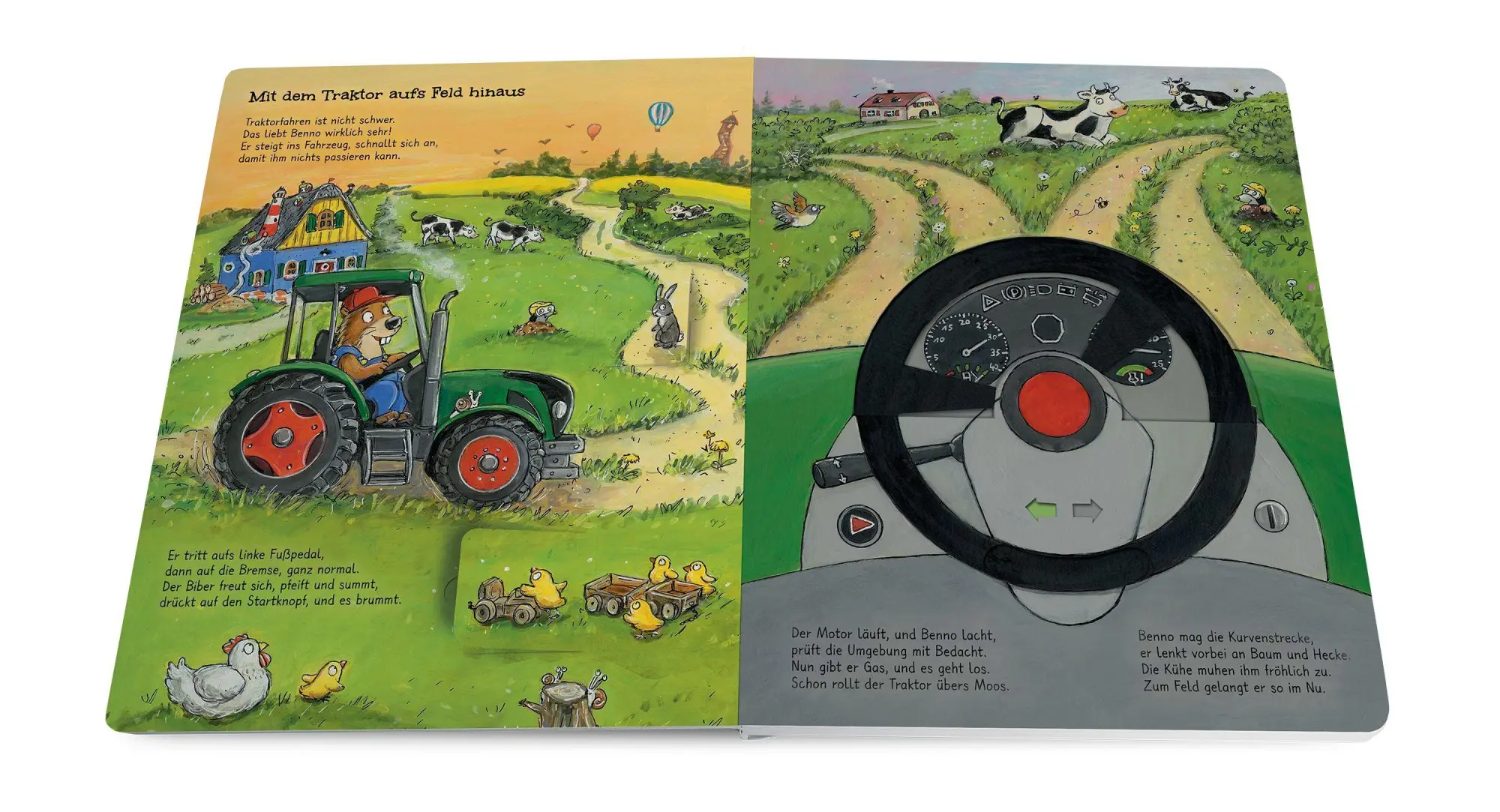 Bild: 9783401722948 | Benno Bibers großes Fahrzeug-Spielbuch. Traktor, Bagger, Feuerwehr,...