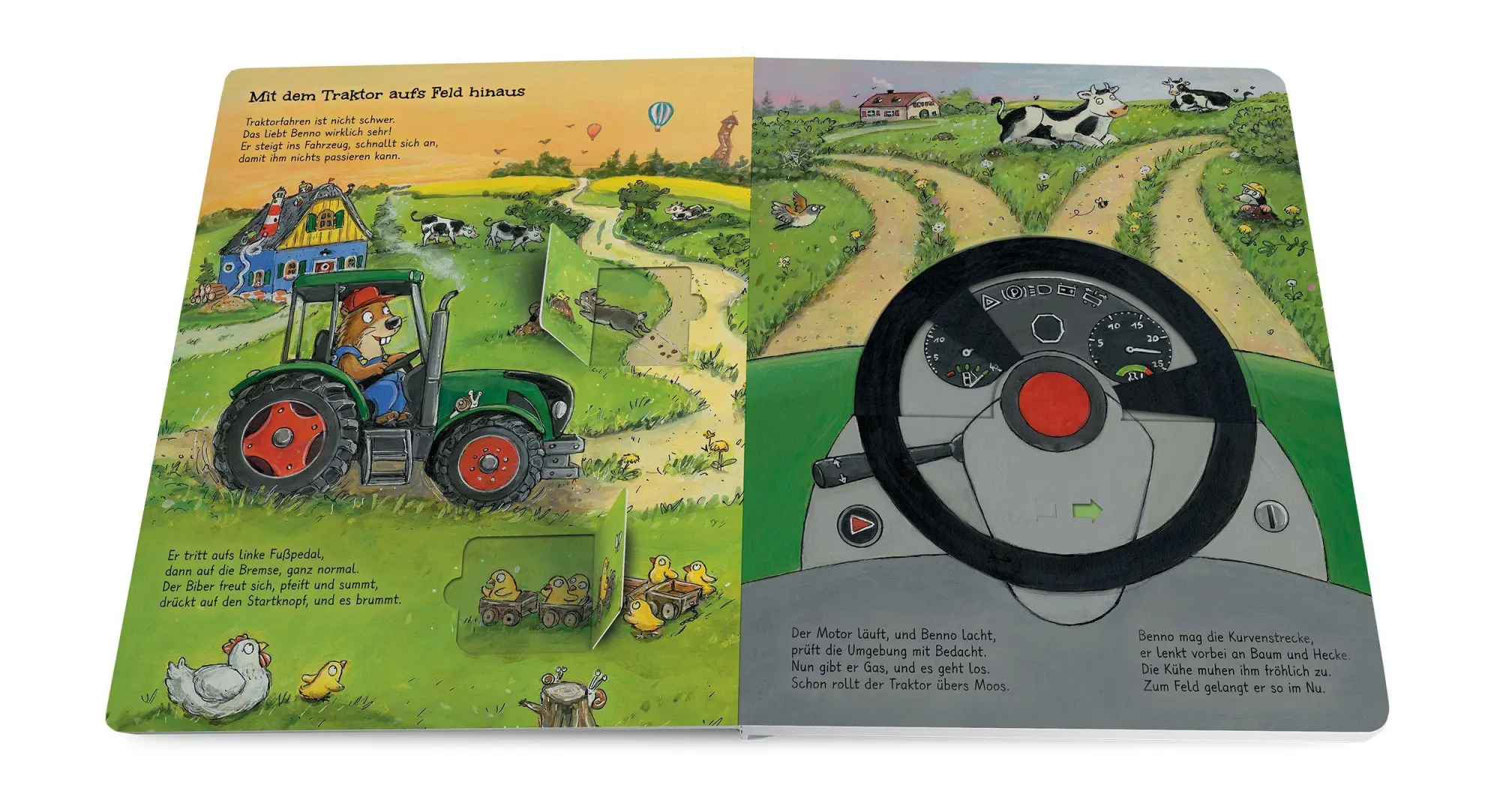 Bild: 9783401722948 | Benno Bibers großes Fahrzeug-Spielbuch. Traktor, Bagger, Feuerwehr,...