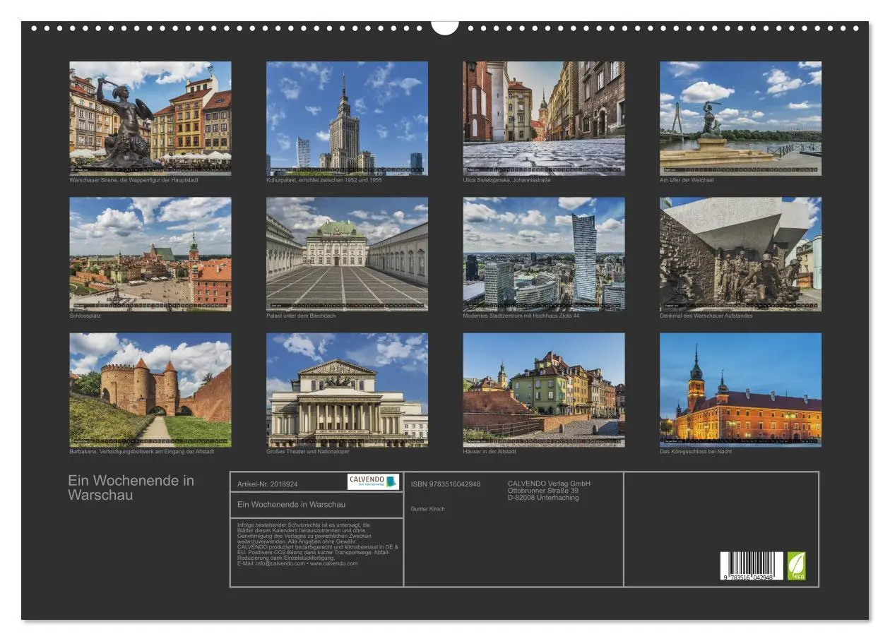 Bild: 9783516042948 | Ein Wochenende in Warschau (Wandkalender 2026 DIN A2 quer),...