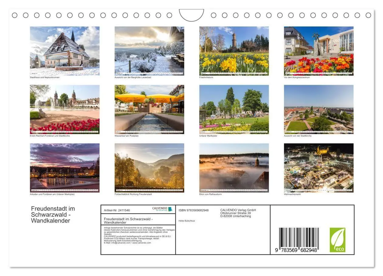 Bild: 9783569682948 | Freudenstadt im Schwarzwald - Wandkalender (Wandkalender 2027 DIN...