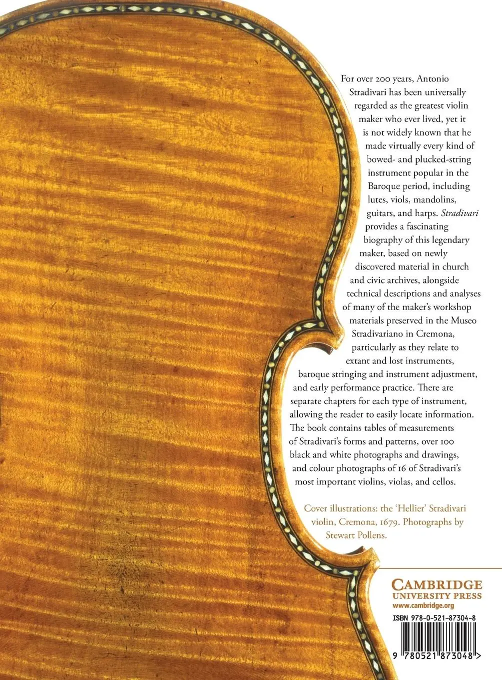 Rückseite: 9780521873048 | Stradivari | Stewart Pollens | Buch | Englisch | 2013