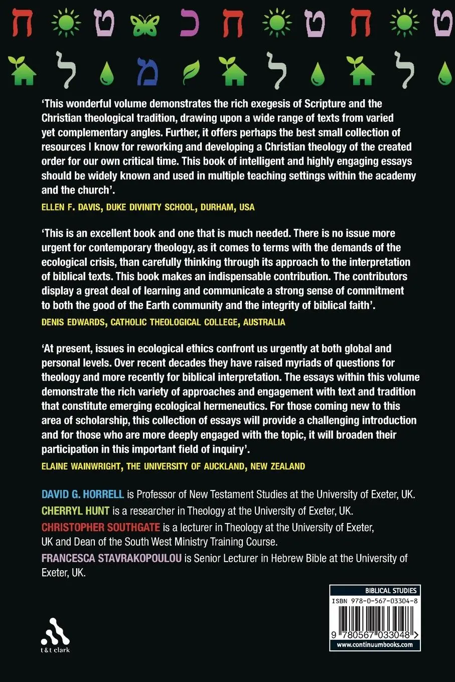 Rückseite: 9780567033048 | Ecological Hermeneutics | David G. Horrell (u. a.) | Taschenbuch
