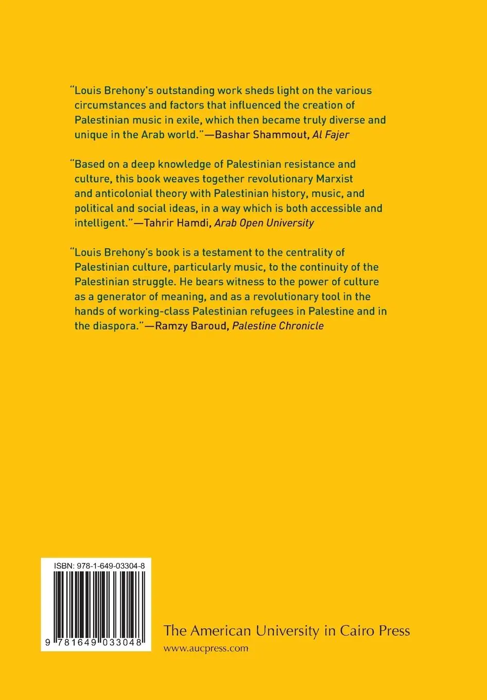 Rückseite: 9781649033048 | Palestinian Music in Exile | Voices of Resistance | Louis Brehony