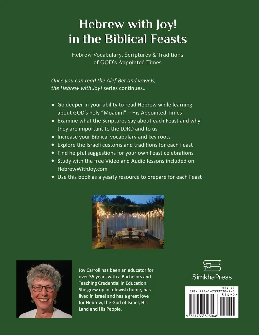 Rückseite: 9781733323048 | Hebrew with Joy! in the Biblical Feasts | Joy Carroll | Taschenbuch