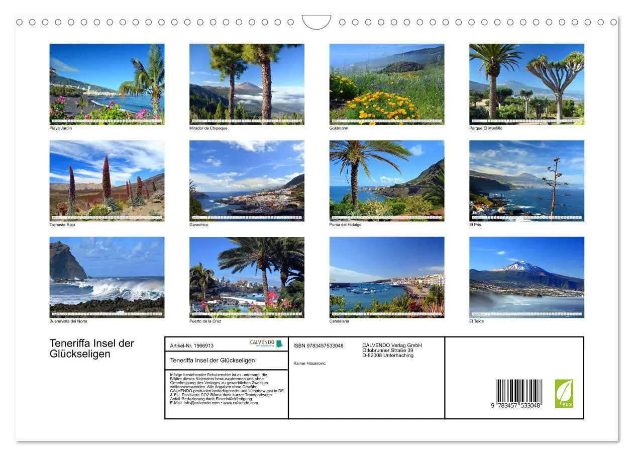 Bild: 9783457533048 | Teneriffa Insel der Glückseligen (Wandkalender 2026 DIN A3 quer),...