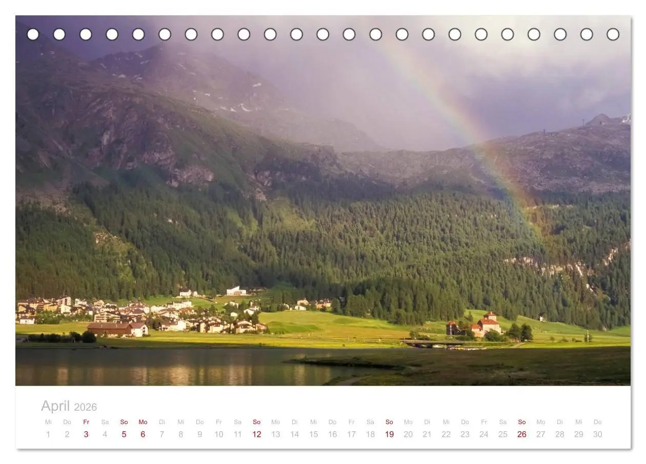 Bild: 9783516173048 | Graubünden Engadin 2026 (Tischkalender 2026 DIN A5 quer), CALVENDO...