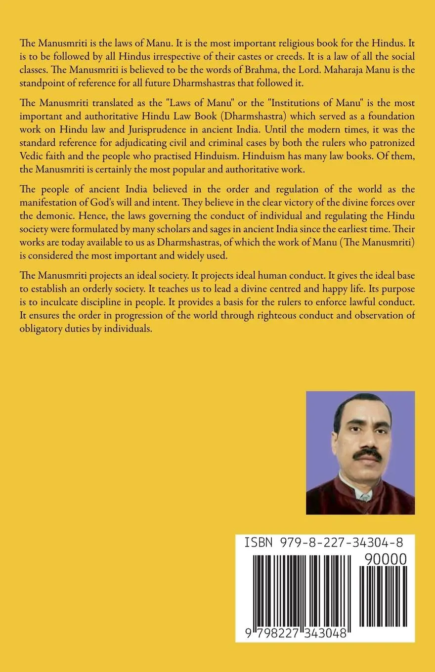 Rückseite: 9798227343048 | Manusmriti The Greatest Knowledge | Code of Social Conduct | Kumar